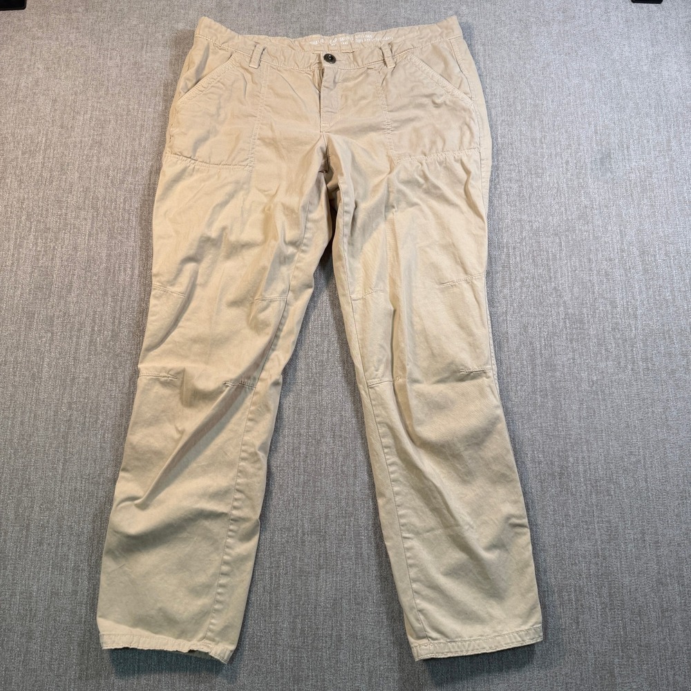 Gap Womens Skinny Utility Khaki Pants Tan Beige Size 6R Front Patch Pockets